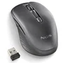 NGS Ratón Inalámbrico Recargable Multidispositivo Evo Spook Negro - Triple Conexión 2.4 GHz/Bluetooth 5.1/5.0, 3 Dispositivos, Botones Silenciosos, DPI Ajustable 800/1200/1600